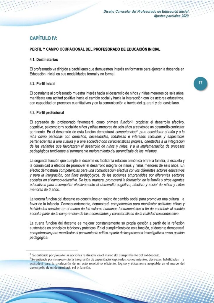 thumbnail of Perfil Profesorado de Educación Inicial